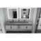Castello Usa Nile 84-inch White Vanity Set with Gray Top and Black Handles CB-MC-84W-BL-2053-GR - alternate 6